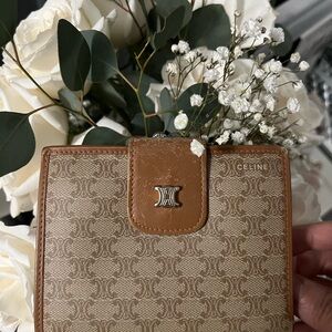 Celine Brown Monogram Wallet Vintage